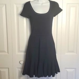 Diane Von Furstenberg | Blue Scoop-Neck Dress with Eyelet Accents Sz S/M